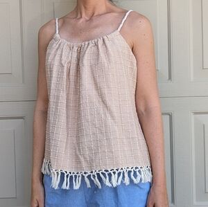 VINTAGE TABLECLOTH swing top 1970's upcycled M L